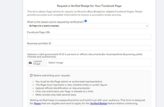 Как подать заявку на синюю галочку Meta официально: пошаговый порядок Интерфейс заявки на верификацию Meta